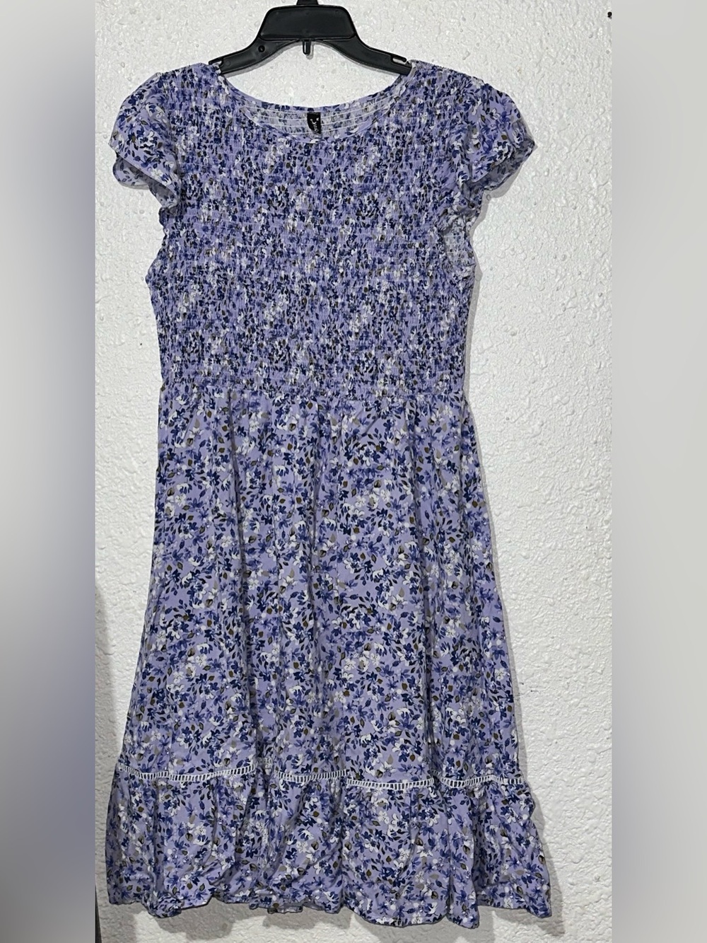 Purple Floral Flowy Women’s dress - Dress tag says XL but in reality fits as a L